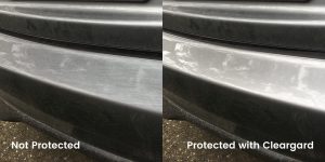 Car Rear With Cleargard Auto Protection Before & After Comparison