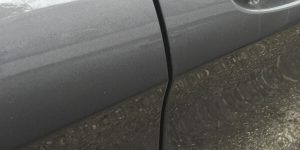 Damaged Car Door Edge After Protection Treatment